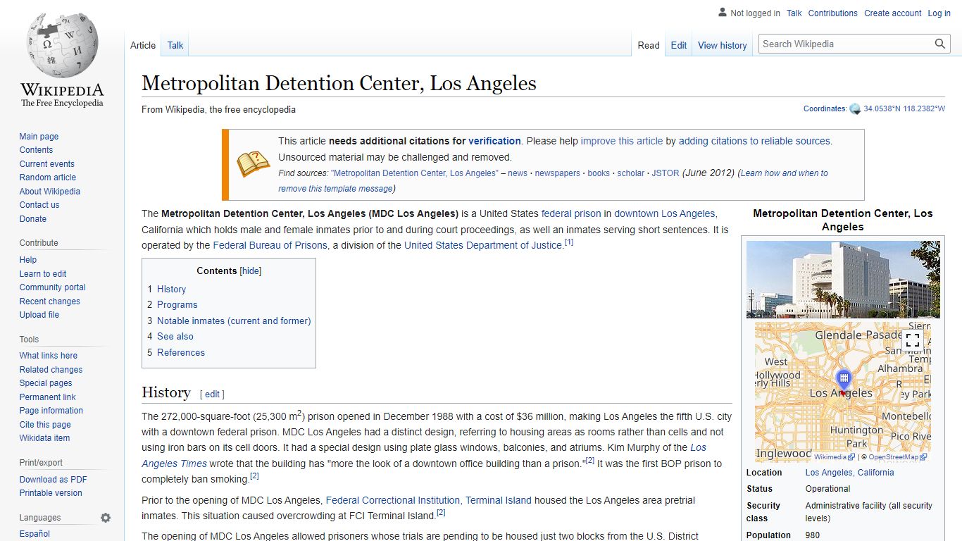 Metropolitan Detention Center, Los Angeles - Wikipedia